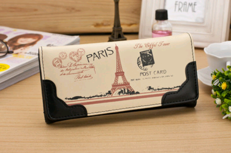 New women's wallet color printing fashion wallet card wallet