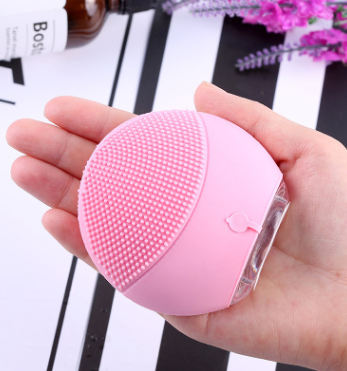 Electric Silicone Cleansing Instrument - Waterproof Ultrasonic Vibration Beauty Massager for Pore Cleaning and Facial Care