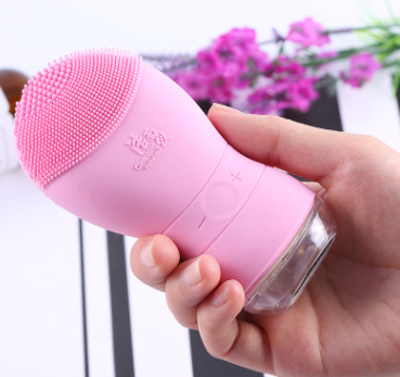 Electric Silicone Cleansing Instrument - Waterproof Ultrasonic Vibration Beauty Massager for Pore Cleaning and Facial Care