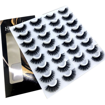 NEW 20 Pairs 8-25mm Fake Eyelashes 100 Mink Eyelashes Mink