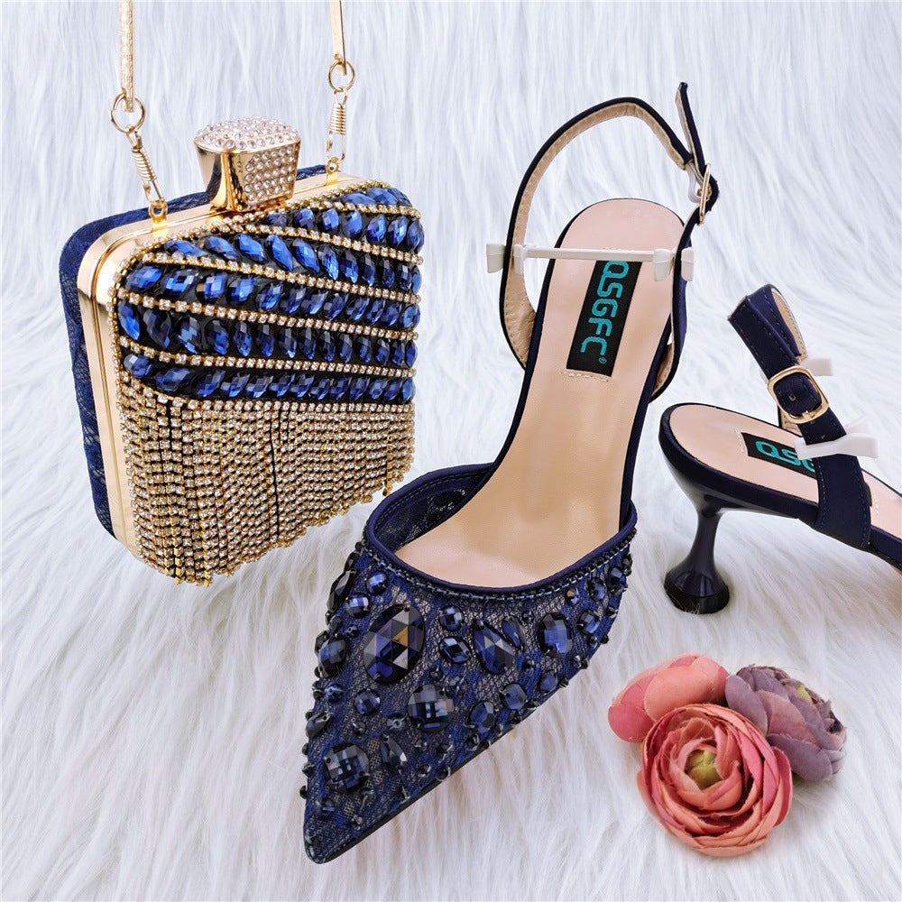 Ladies' Party Sandals And Diamond Bags
